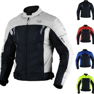 WD Motorsports Vegas 1.0 Men’s Textile Motorcycle Jacket, All-Season Ce 4XL